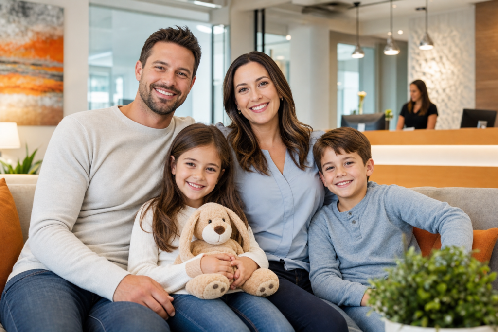 Carrollwood family at Lake Magdalene Dental